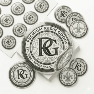 Stickers con gota de resina