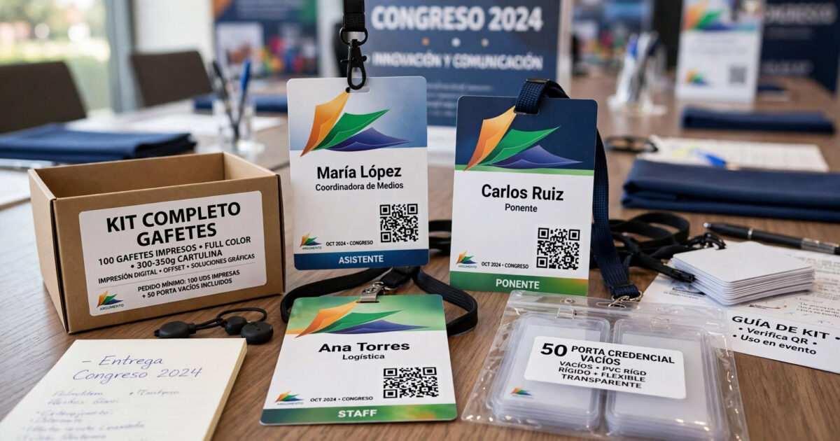 Gafetes y Porta Credenciales para Eventos