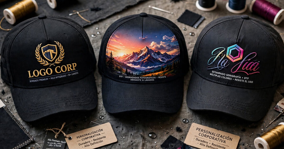 Gorras Personalizadas con Logo (Bordadas o Estampadas)