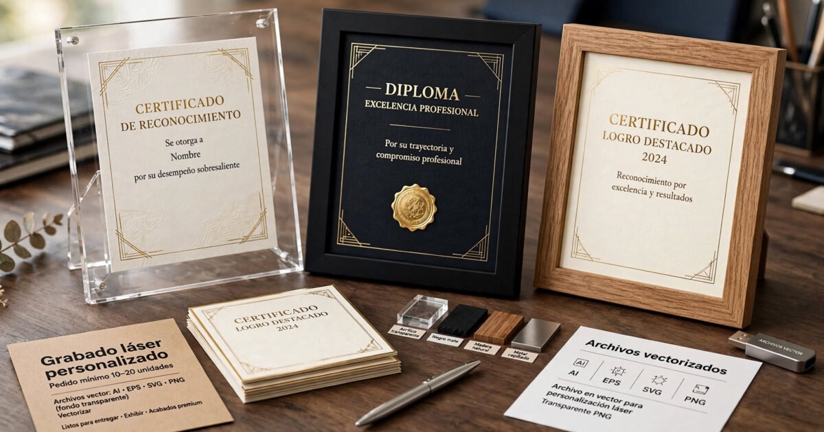 Porta Retratos para Certificados y Diplomas