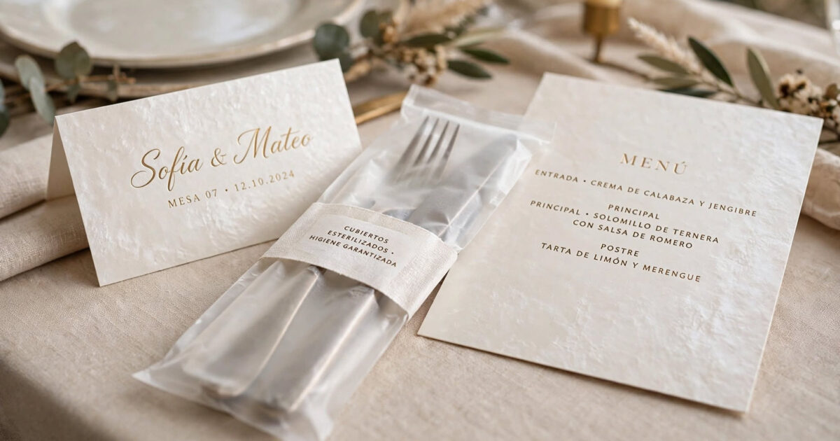 Sobres para Cubiertos (Mise en Place) para Matrimonios