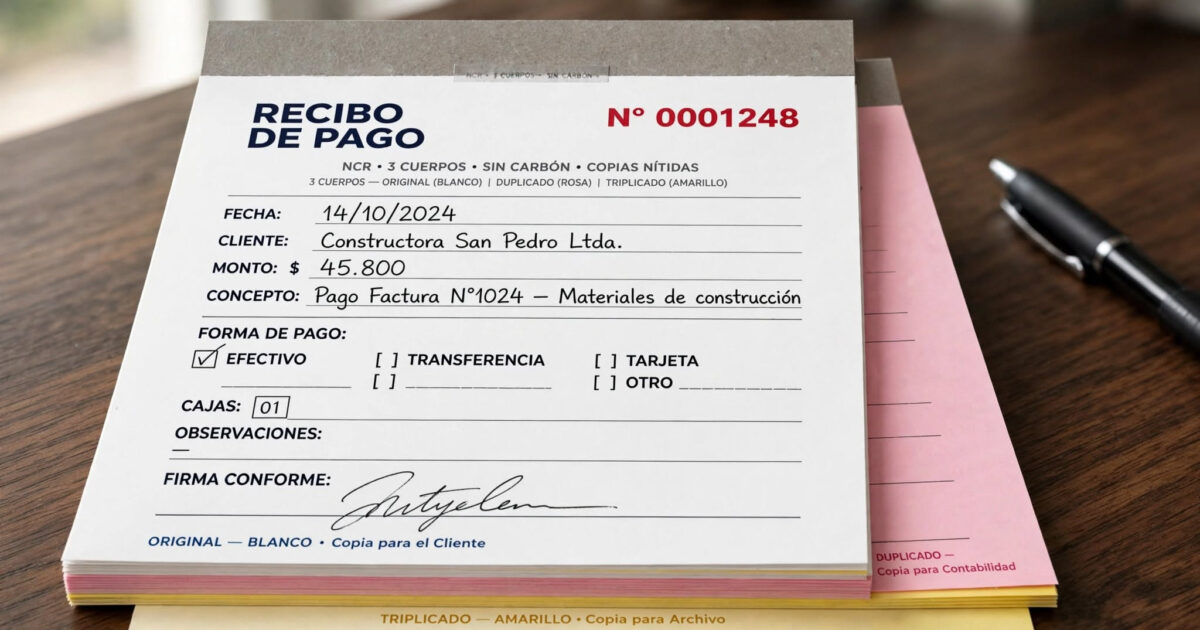 Talonarios y Recibos Autocopiativos Numerados